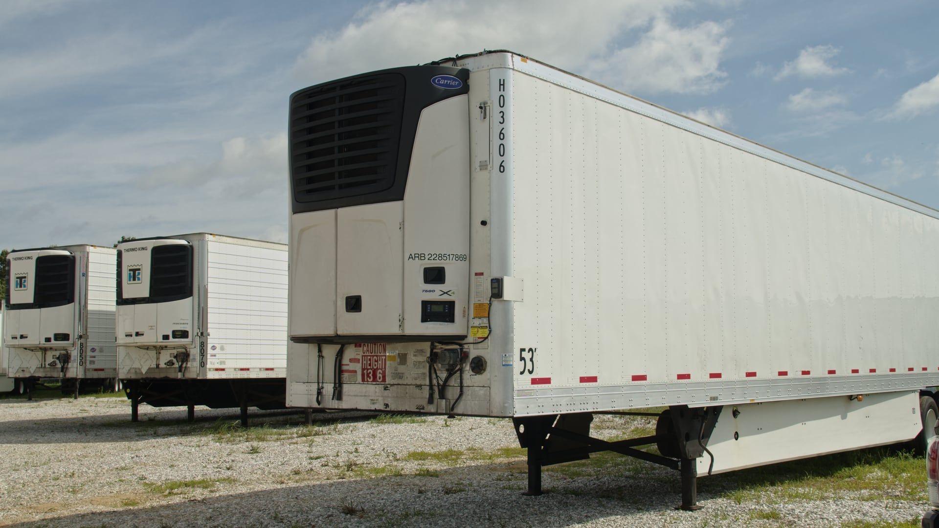 Safe Way Carrier reefer trailers at the yard