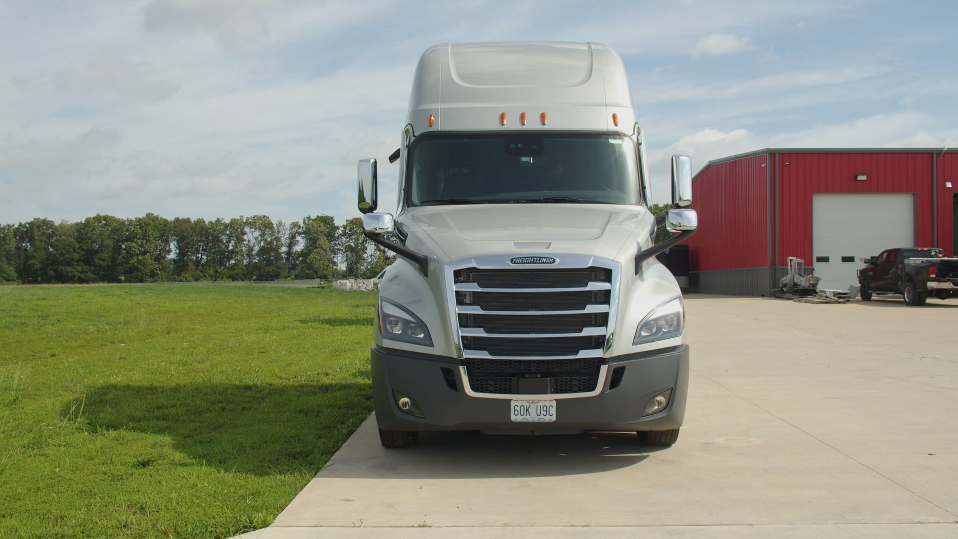 A late-model Safe Way Carrier truck