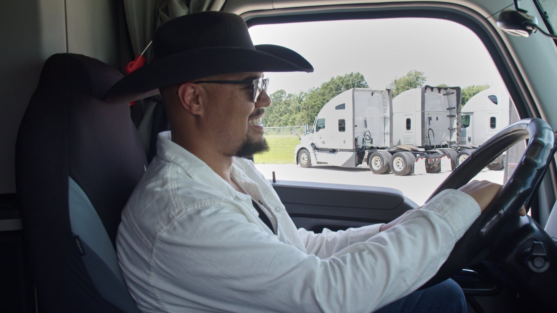 A Safe Way Carrier driver behind the wheel